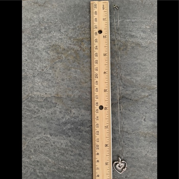 ๐14K + Genuine Diamonds Heart Inside A Heart Pendant (Includes 14K 18โ Chain) - Picture 4 of 4